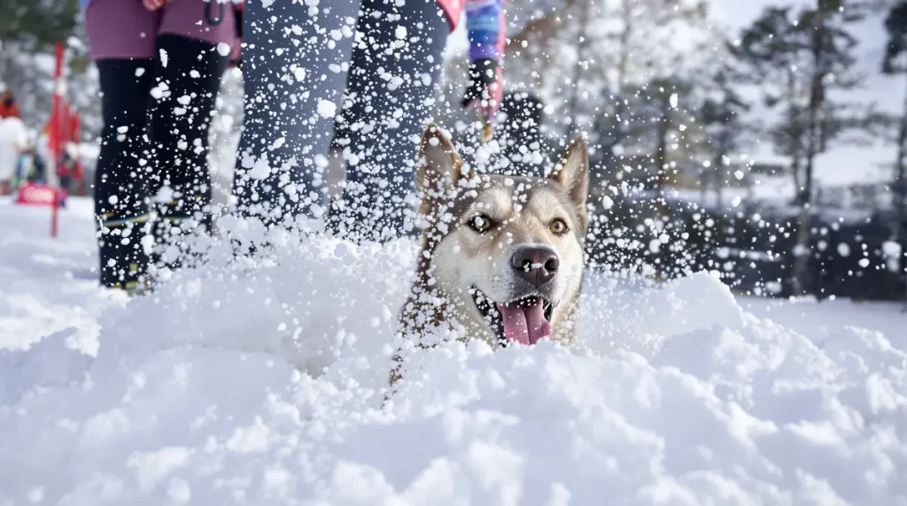 Quand un chien s'invite à l'arrivée d'une épreuve de ski de fond aux JO 2026