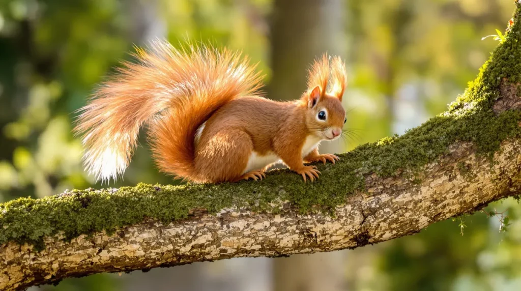 La présence d'un écureuil roux révèle que votre jardin devient une véritable mini-forêt vivante